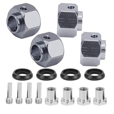 Imagem de 03 Prata, acessório RC, liga de alumínio, melhora a estabilidade, acoplador de cubo hexagonal, para carro modelo RC TRAXXAS (titânio)
