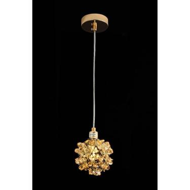 Imagem de Pendente Dourado Cristais Âmbar 10cm 1G9