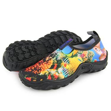 Imagem de Bono Sapatilha Náutica Neoprene Tênis Híbrido Praia Cachoeira Água Coral Adulto Unissex Outdoor