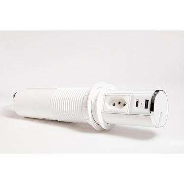 Imagem de Torre De Tomada 20a Automática Usb-c (iphone) Branco/cromado