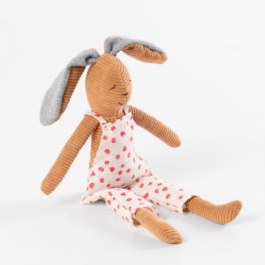 Imagem de Coelho Max com Jardineira Boneco Coelho Max c/ Jardineira Bege