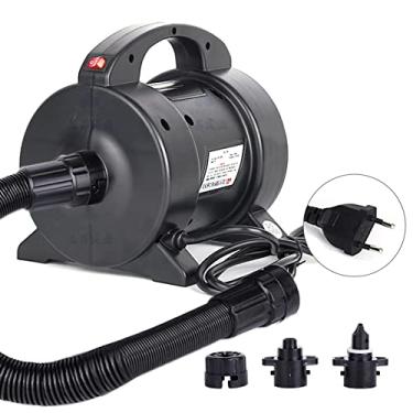 Imagem de CIADAZ Bomba elétrica portátil de 1600 W para colchão de ar Bomba de inflação rápida Bomba de ar elétrica Deflator com 2 bicos para cama de ar e barco de jangada