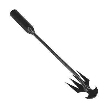 Imagem de Generic Ancinho de jardim ferramenta de capina mão enxada aço carbono durável prático oco enxada e ancinho removedor de ervas daninhas para trabalho de, Preto 27cm
