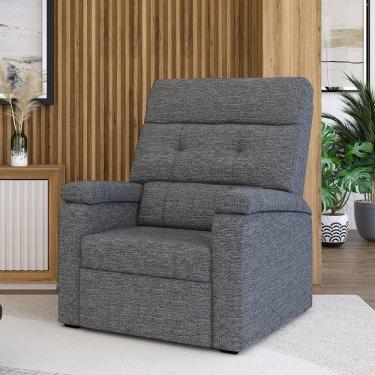 Imagem de Poltrona Reclinável em Dois Estágios 82 Cm Luanda Cinza