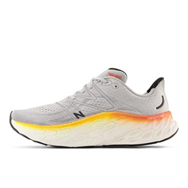 Imagem de New Balance Fresh Foam X More V4 Tênis de corrida masculino, Alumínio cinza/libélula neon/calêndula quente, 43