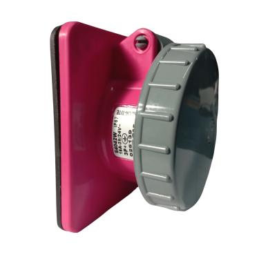 Imagem de Tomada Industrial Embutir 16A 2P+T 24V IP67 2H Lilás S4042W – Steck