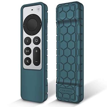 Imagem de Fintie Capa protetora para Apple TV Siri Remote 2021 2022 - Capa de silicone leve antiderrapante à prova de choque para Apple TV 4K / Controle remoto HD Siri (2ª Geração/3ª Geração), Ciano Escuro