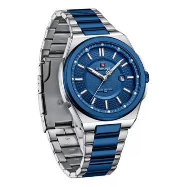 Imagem de Relógio Masculino Navifoce 9212 à Prova Dágua Pulseira em Aço
