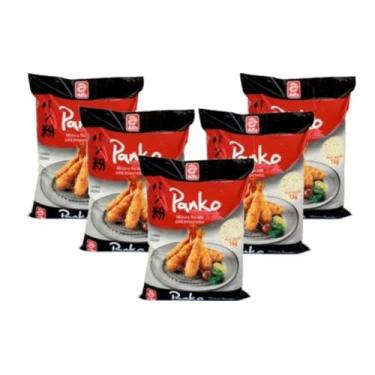 Imagem de Kit Farinha Flocada para Empanar Panko 5 Unidades 1kg