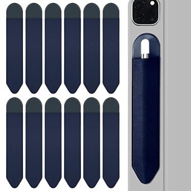 Imagem de XLDLQU Pacote com 12 adesivos para Apple Pencil (1ª e 2ª geração), bolso elástico durável para iPad 8,3/9,7/10,2/10,5/11/12,9 polegadas (pacote com 12 unidades)