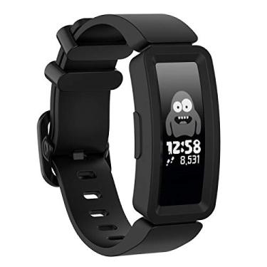 Imagem de Watbro Compatível com Fitbit Ace 2 para crianças a partir de 6 anos, pulseira de silicone macio, acessórios de pulseira de relógio, pulseiras esportivas coloridas para Fitbit Ace 2/Inspire HR para