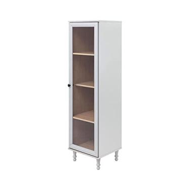 Imagem de Cristaleira Estante Para Livros Ditália 1 Porta Vidro E-963 Cor:cinza