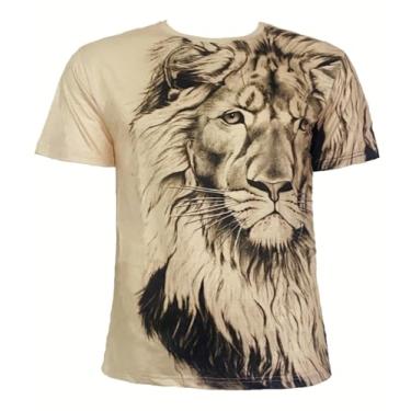 Imagem de Camiseta masculina com estampa animal 3D casual manga curta gola redonda camiseta zoon engraçada, Ltx-0119, G