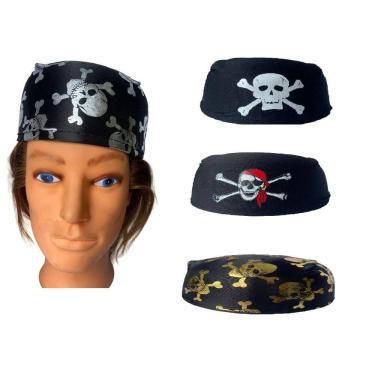 Imagem de Adereço fantasia chapéu bandana de pirata infantil