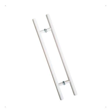 Imagem de Puxador Branco Alumínio 80cm P/Portas Portão Madeira Vidro
