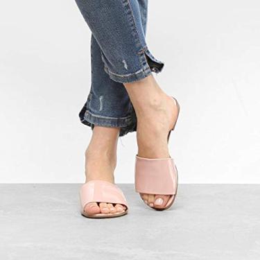 Imagem de Rasteira Beira Rio Tira Larga Verniz - Rosa - 38