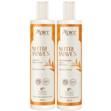 Imagem de Kit Apce Shampoo Condicionador Onduladas Nutri Waves para Todas as Curvaturas
