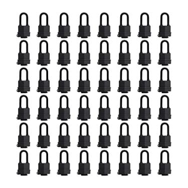 Imagem de FIGODE® Cadeados à prova d'água com chave semelhante para uso ao ar livre, cadeado de aço laminado resistente coberto, 4,5 cm de largura. Cadeado longo, pacote com 48