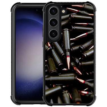 Imagem de ZHEGAILIAN Capa compatível com Samsung Galaxy S23 Plus, AK 47 Machine Gun Munition Design Gráfico Acrílico À Prova de Choque Capa Rígida Antiarranhões para Samsung Galaxy S23 Plus