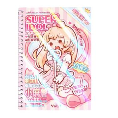 Imagem de Adesivos de papel de liberação dupla face, bobinas fofas de desenho animado, portátil Ledger-Love Voice A4