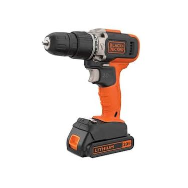 Imagem de Parafusadeira / Furadeira de Impacto 3/8" Black&Decker BCD704C1-BR 20V com Bateria Max Lí-Íon e Carregador Bivolt