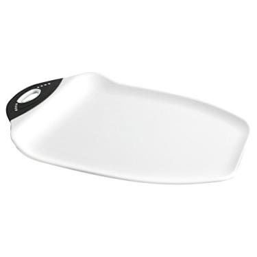 Imagem de Dexas Tábua de corte Chop & Scoop, 28 x 38 cm, branca com alça preta