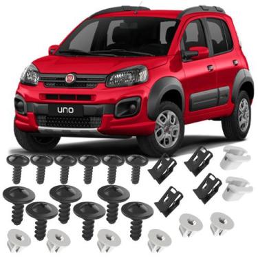 Imagem de Kit Presilhas Parafusos Buchas Porcas Do Parabarro Dianteiro Uno Way A