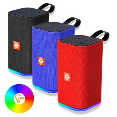 Imagem de Caixa De Som Bluetooth Portátil Led Rgb Alto Falante Multimídia Fm Sd 