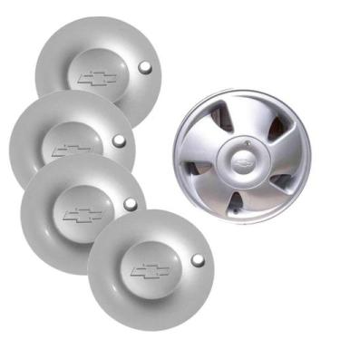 Imagem de Jogo Calota Central Tampa Miolo De Roda GM Catavento Aro 14 15