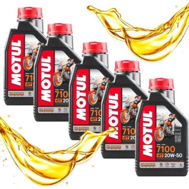 Imagem de Óleo 7100 20w50 100% Sintético 4 Tempos (5 Unidades) - MOTUL
