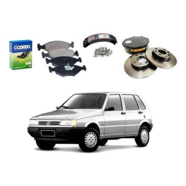Imagem de Kit Disco Pastilha Lona Uno 1.0 1.3 1.5 1.6 1991 A 2003 - Cobreq