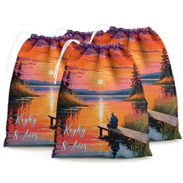 Imagem de Sacolinhas Surpresa Personalizada Tecido Pescador Pescaria (Sacolinhas 15x20, Unidades, 20)