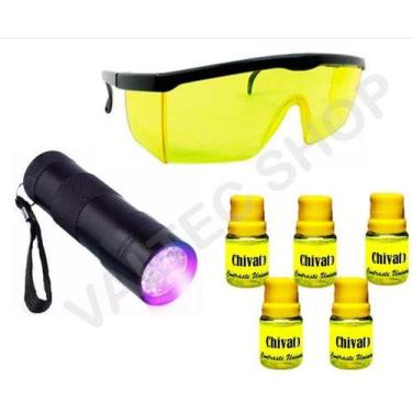 Imagem de Kit Detector Vazamento Gás Ar Condicionado 10 Contraste Uv - Valtec Sh