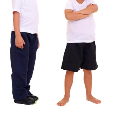 Imagem de Kit Bermuda E Calça Infantil Uniforme Escolar - Repelique, Cinza, 6