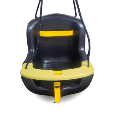 Imagem de Balanço Infantil Bebê PRETO E AMARELO Brinquedo - Cia do Pula Pula