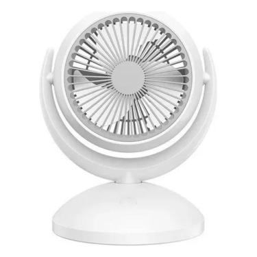 Imagem de Ventilador De Mesa Portátil  Bateria Branco Material Das Pás Plástico 