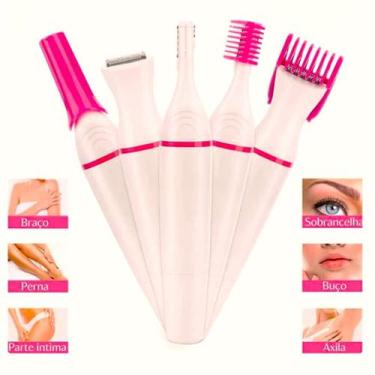 Imagem de Depilador Elétrico Portátil 4 em 1 Removedor de Pelos Facial, Nariz, C