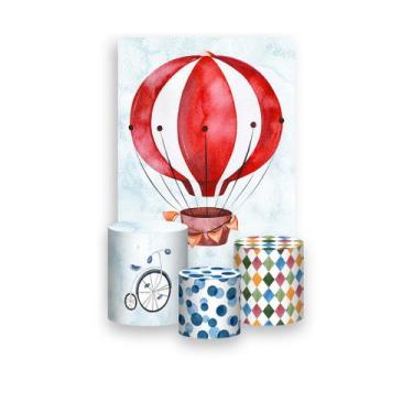 Imagem de Painel De Festa Vertical 1,50 x 2,20 + Trio De Capas Cilindro - Balão 