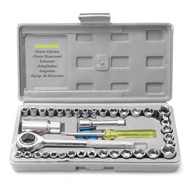 Imagem de Kit 40 Peças Catraca Irreversível: Tudo o que Precisa em uma Só Caixa 