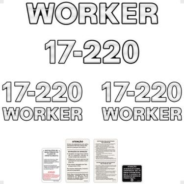 Imagem de Kit Adesivos Caminhão Vw 17-220 Worker Emblemas - Genérico - SPORTINOX