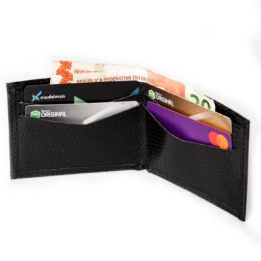 Imagem de Carteira Social Moda Atual 100% Couro Porta Cnh Cpf Rg - Okezzi, Marro