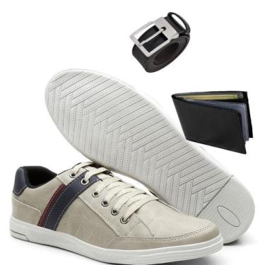 Imagem de Kit Sapatênis Masculino + Carteira + Cinto Casual Dia a Dia - Kreeper,