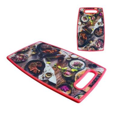 Imagem de Tábua de Corte Churrasco Legume Cozinha de Plastico 37x23cm - Goal, Ve