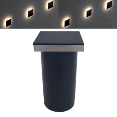 Imagem de 10 Luminárias Balizadores Spot Led SMD Em PVC De 3W Luz Branco Quente 