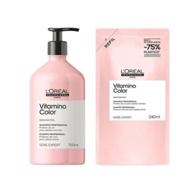 Imagem de Kit Shampoo  Vitamino Color 750ml + Refil 240ml - Loreal