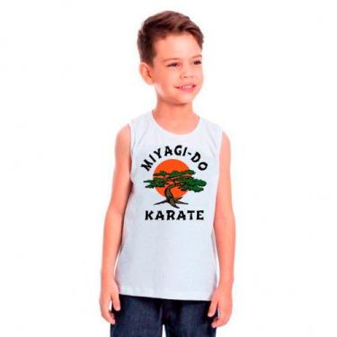 Imagem de Camiseta Raglan Infantil Cobra Kai 04 - DESIGN CAMISETAS, Branco, 14