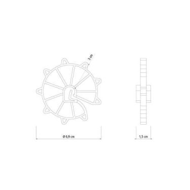 Imagem de Espaçador Plástico Circular Tramontina  30 mm para Ferragens (Saco com