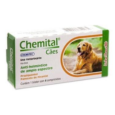 Imagem de 2 Chemital Vermífugo Para Cães Com 4 Comp. Envio Imediat - Chemitec