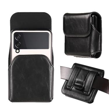 Imagem de Capa flip para celular com clipe de cinto para Samsung Galaxy Z Flip 5, Z Flip 4, Z Flip 3 5G, Z Flip 5G, Z Flip, Motorola Razr+ Plus 2023, Razr 40 Ultra, Razr 2022 2020 2019 Bolsa para cinto para