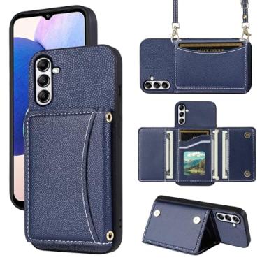 Imagem de Furill Capa de telefone para Samsung Galaxy S24 Plus S24+ 5G capa carteira com alça de ombro transversal e suporte de cartão de crédito de couro bolso fino suporte acessórios para celular S24plus 24S